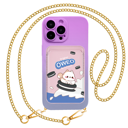 iPhone Magnetic Wallet Silicone Case - Oweo Dog