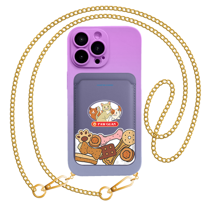 iPhone Magnetic Wallet Silicone Case - Pawguan Cat