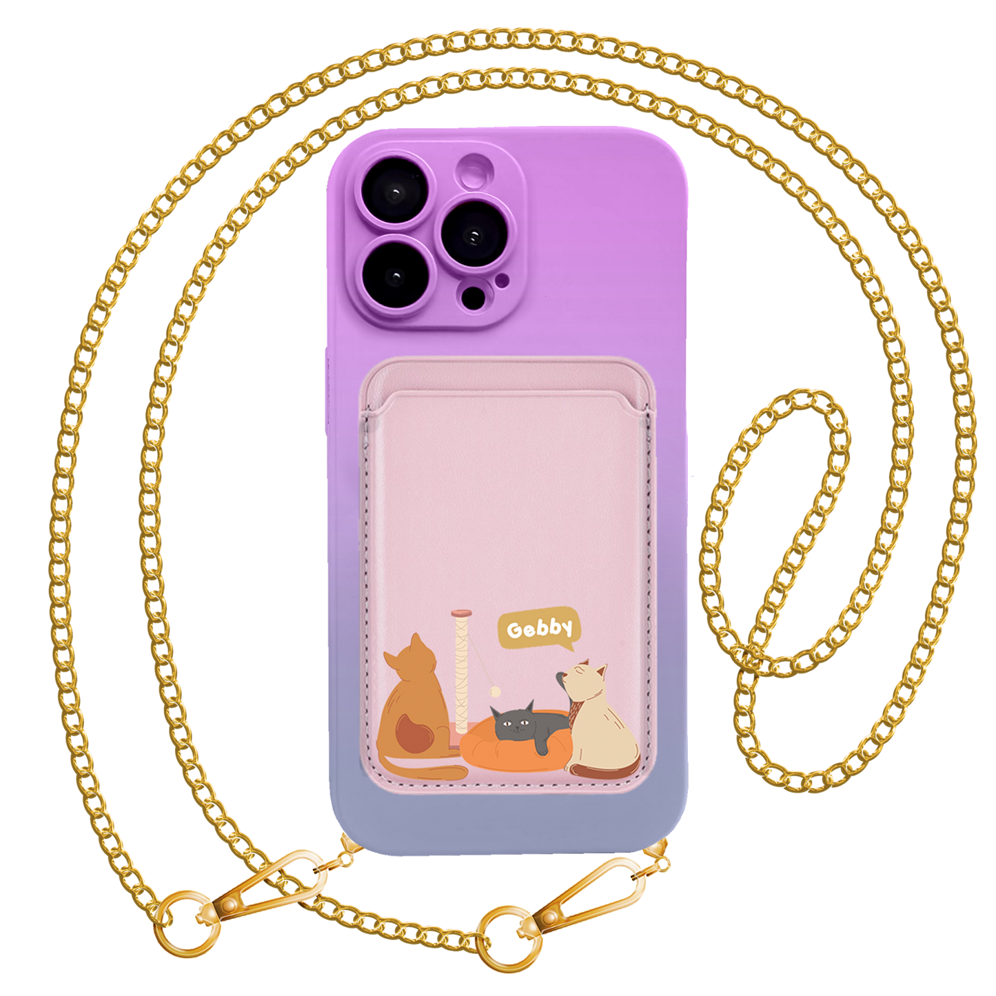 iPhone Magnetic Wallet Silicone Case - Playful Cat 1.0