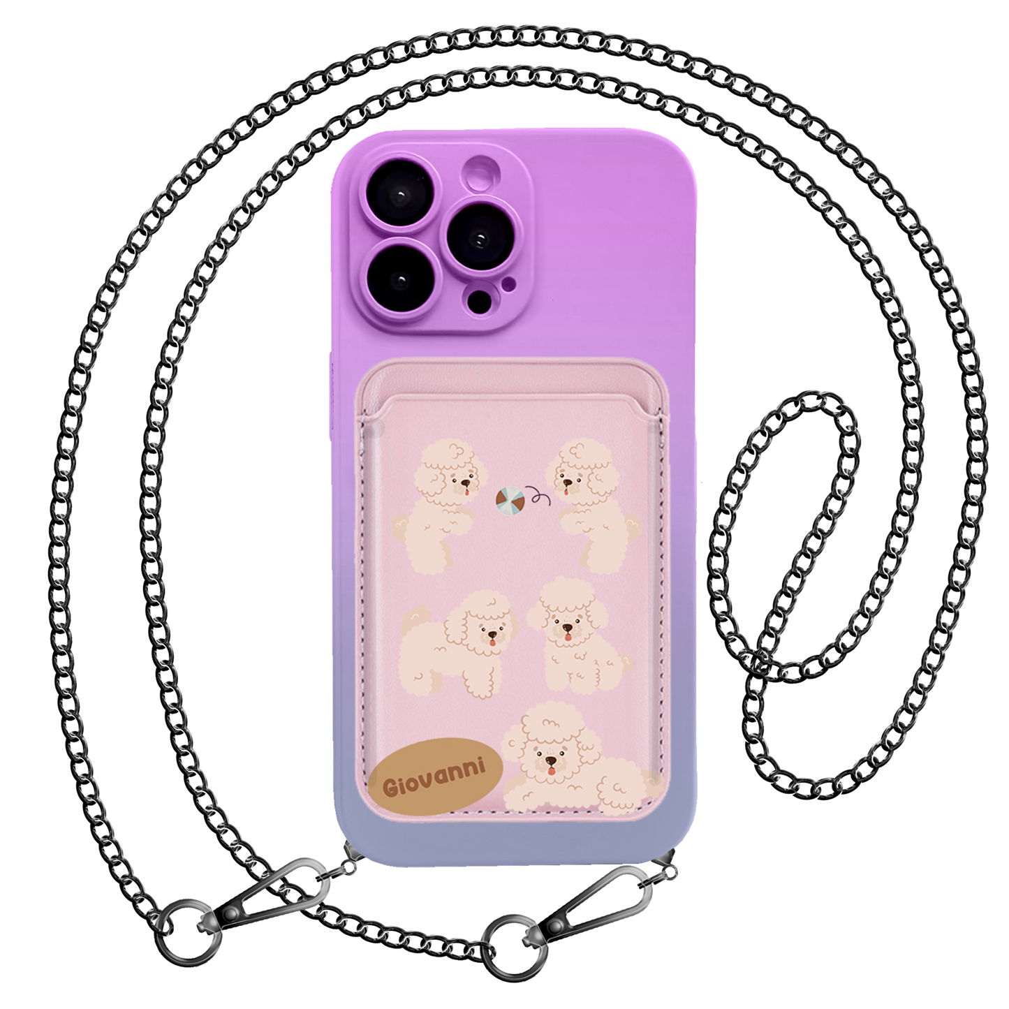 iPhone Magnetic Wallet Silicone Case - Poodle Squad 2.0