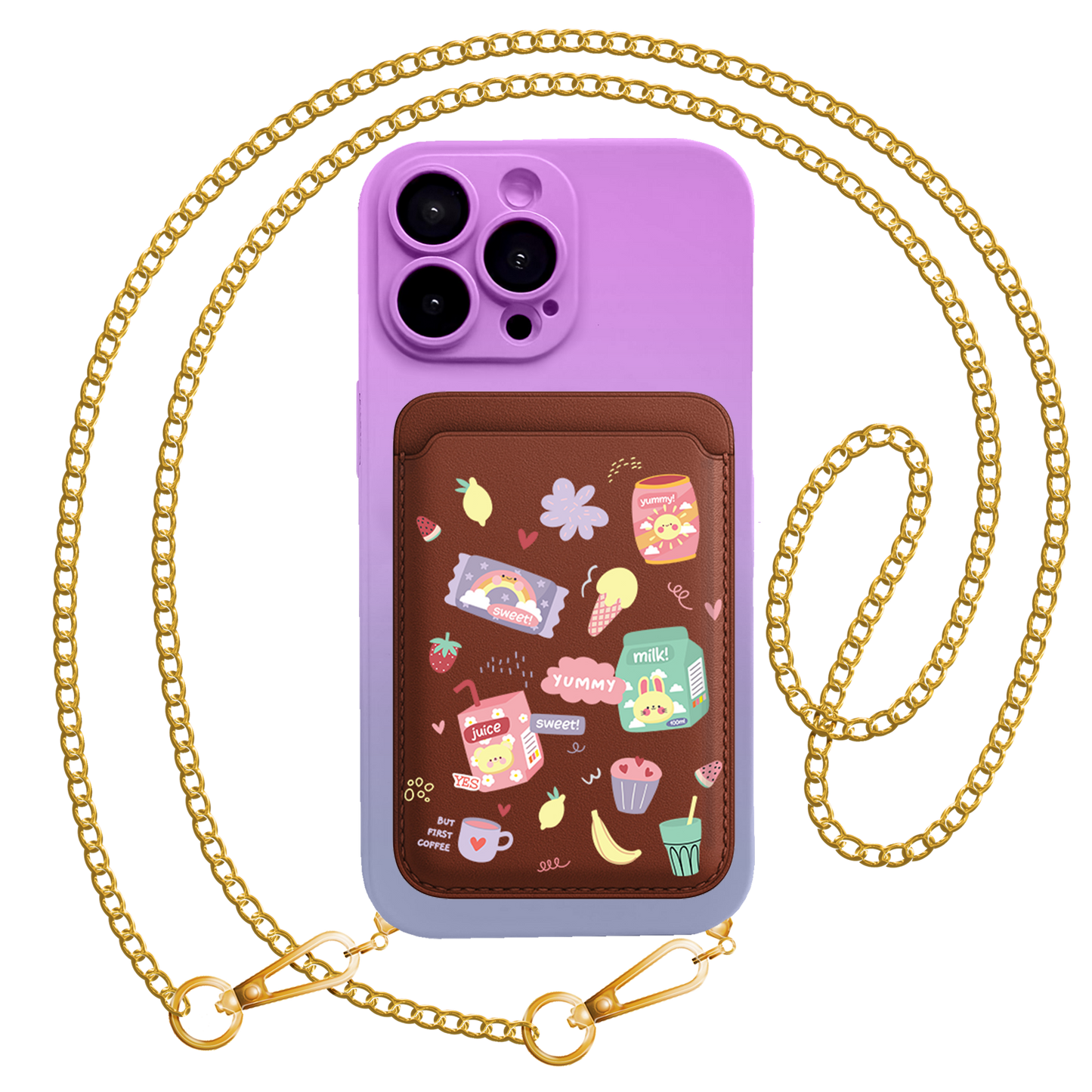iPhone Magnetic Wallet Silicone Case - Sweet Yummy