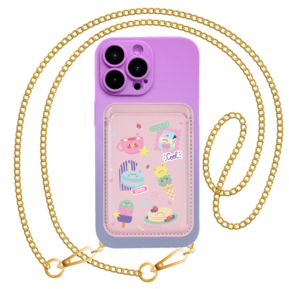 iPhone Magnetic Wallet Silicone Case - Sweet Cafe