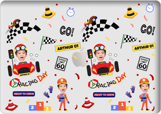 Macbook Snap Case - Face Grid Dream Racer