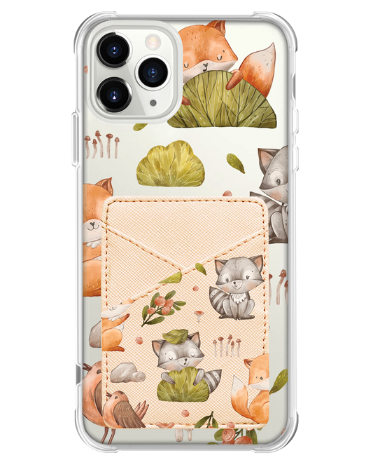 iPhone Phone Wallet Case - Racoon and Friends