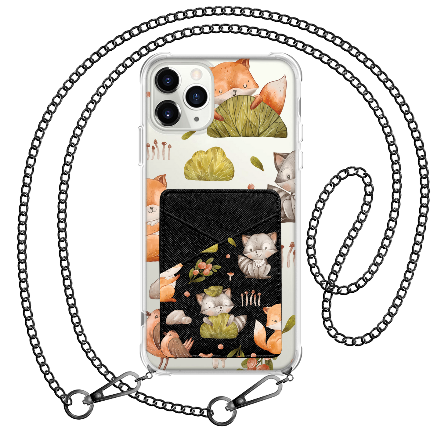 iPhone Phone Wallet Case - Racoon and Friends