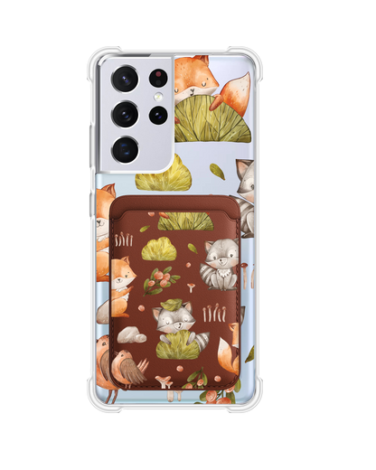 Android Magnetic Wallet Case - Racoon and Friends