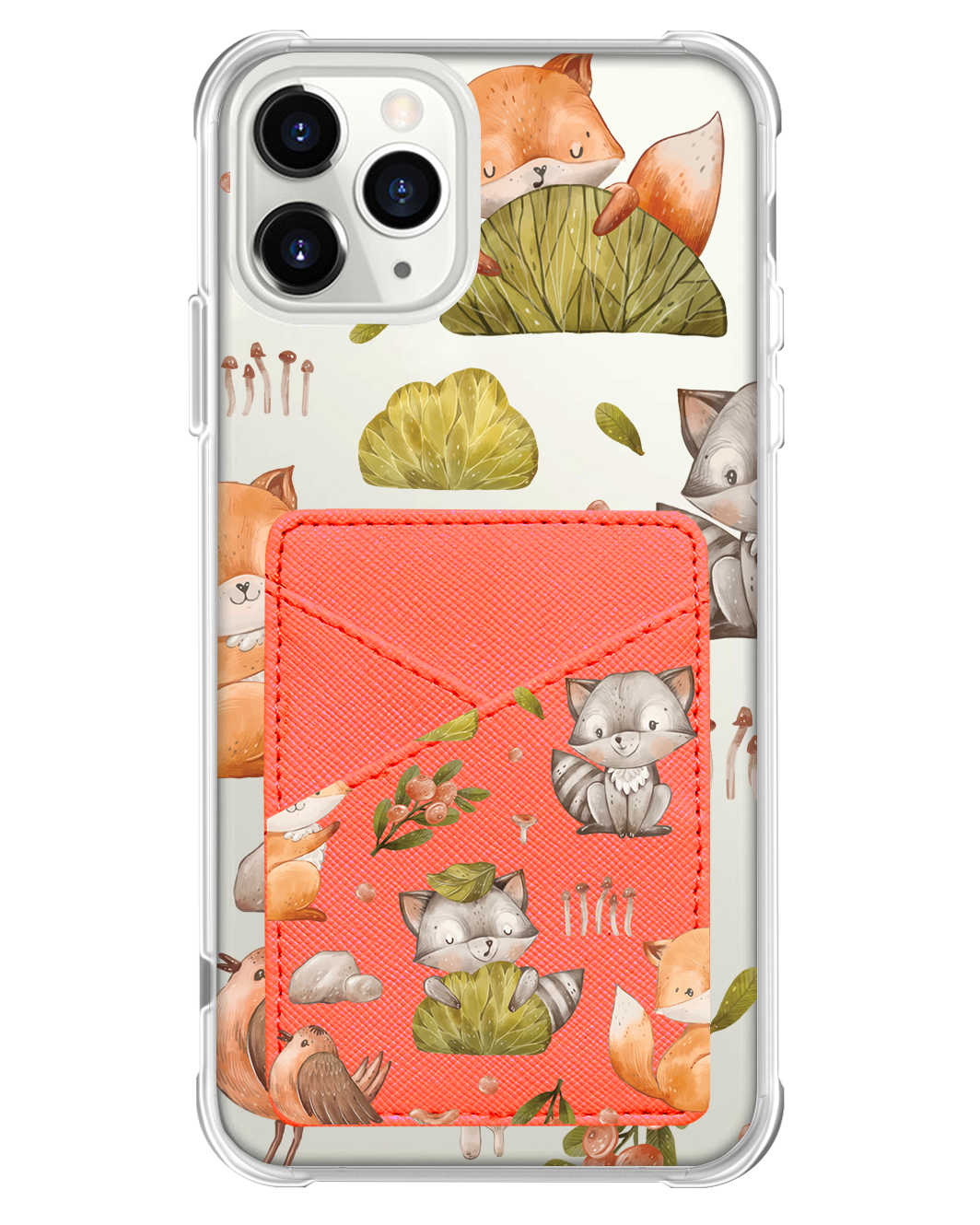 iPhone Phone Wallet Case - Racoon and Friends