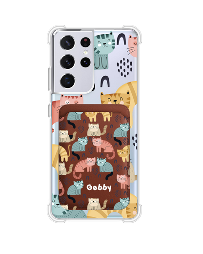 Android Magnetic Wallet Case - Rainbow Meow 1.0