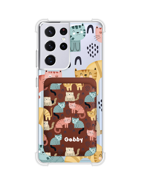 Android Magnetic Wallet Case - Rainbow Meow 1.0