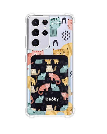 Android Magnetic Wallet Case - Rainbow Meow 1.0