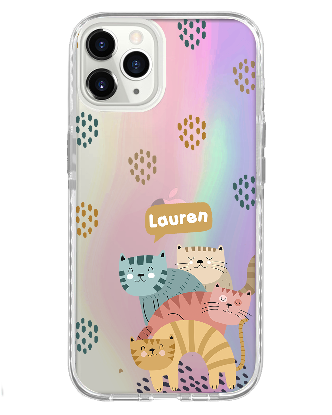 iPhone Rearguard Holo - Rainbow Meow 2.0