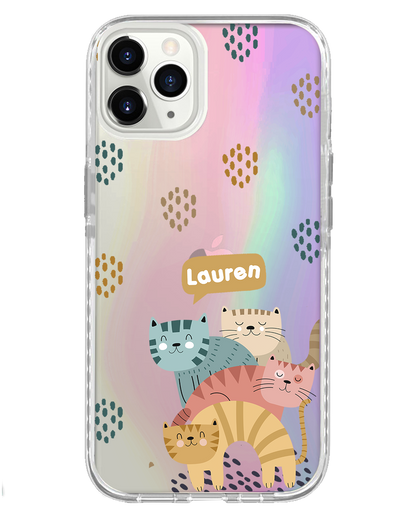 iPhone Rearguard Holo - Rainbow Meow 2.0