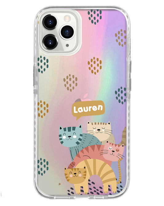 iPhone Rearguard Holo - Rainbow Meow 2.0