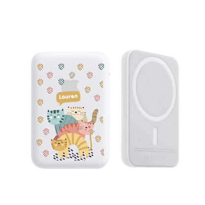 Magnetic Wireless Powerbank - Rainbow Meow 2.0