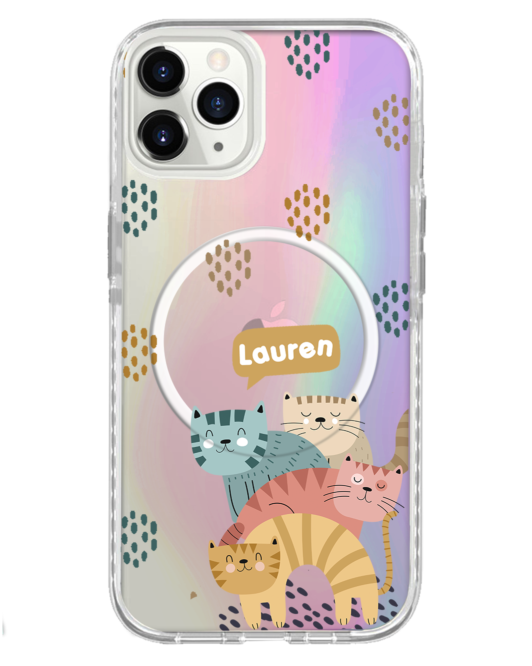 iPhone Rearguard Holo - Rainbow Meow 2.0