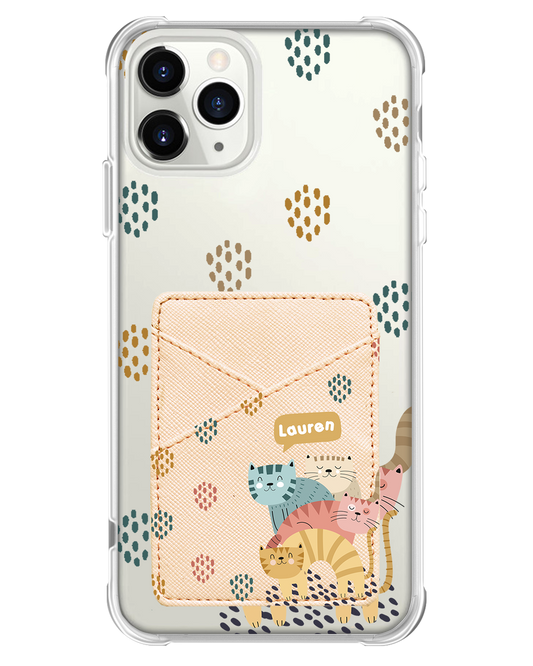 iPhone Phone Wallet Case - Rainbow Meow 2.0