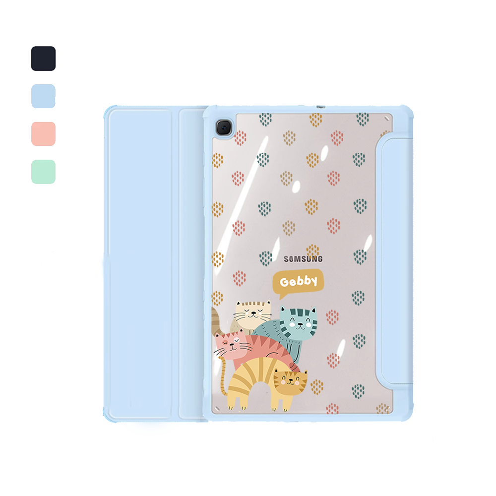 Android Tab Acrylic Flipcover - Rainbow Meow 2.0