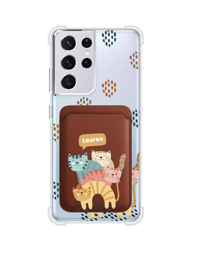 Android Magnetic Wallet Case - Rainbow Meow 2.0