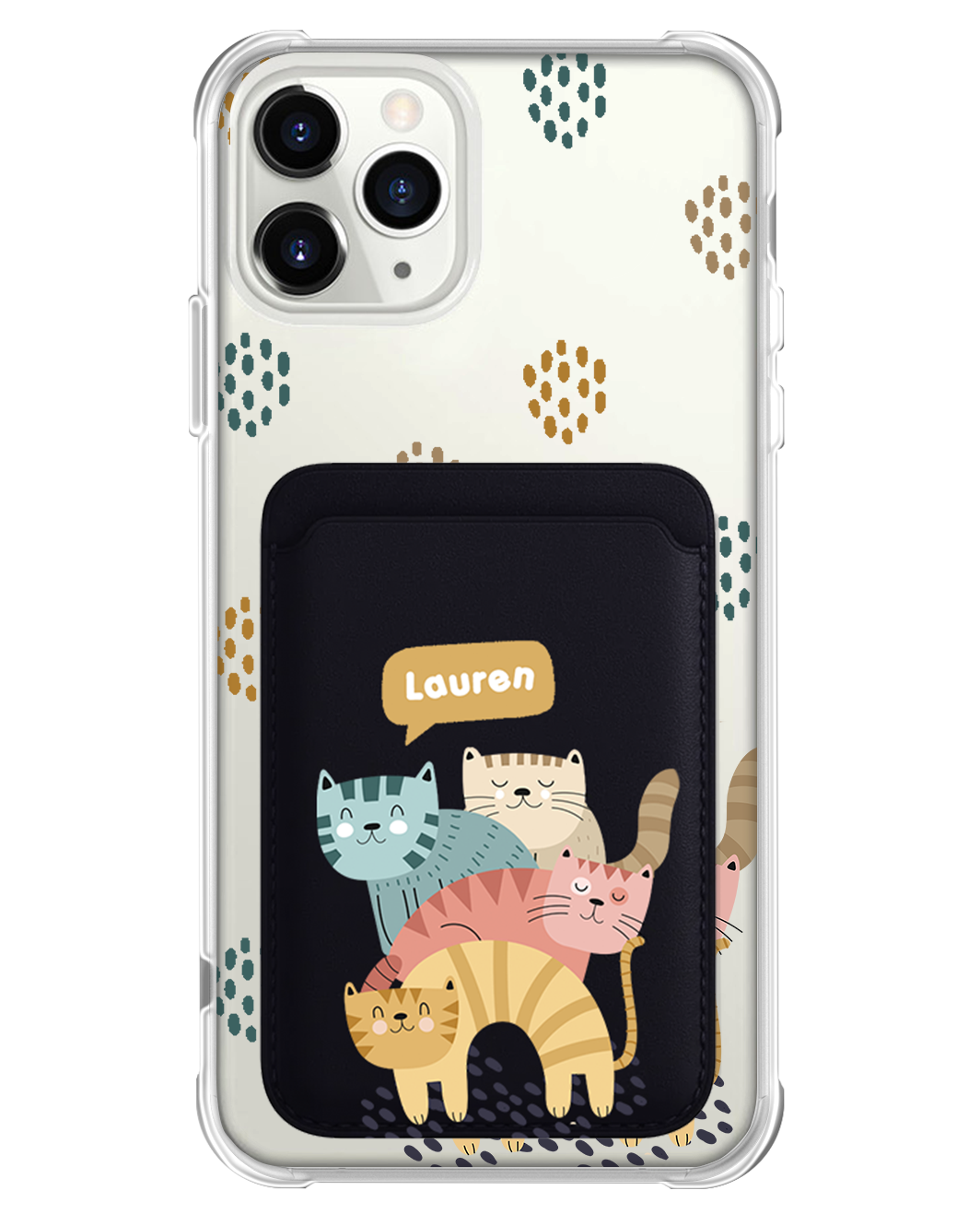 iPhone Magnetic Wallet Case - Rainbow Meow 2.0