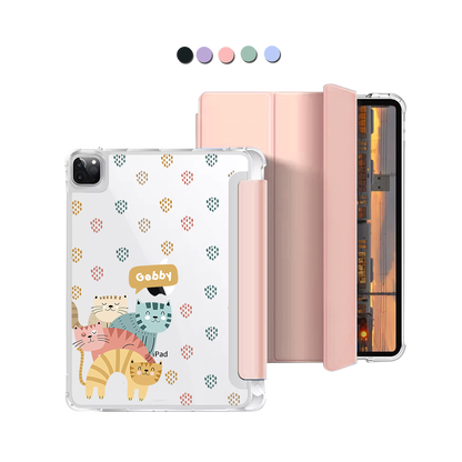 iPad Macaron Flip Cover - Rainbow Meow 2.0