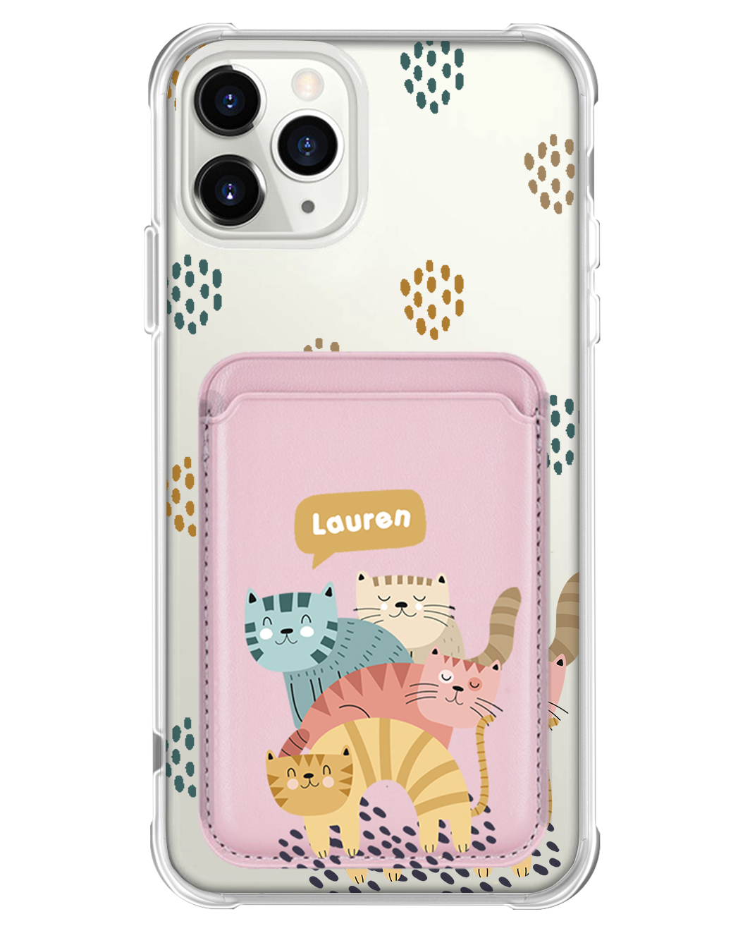 iPhone Magnetic Wallet Case - Rainbow Meow 2.0