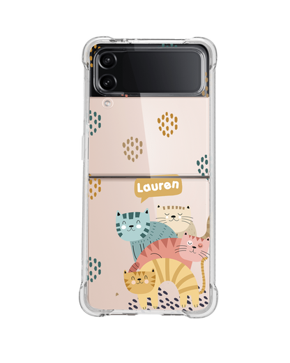 Android Flip / Fold Rearguard Hybrid - Rainbow Meow 2.0