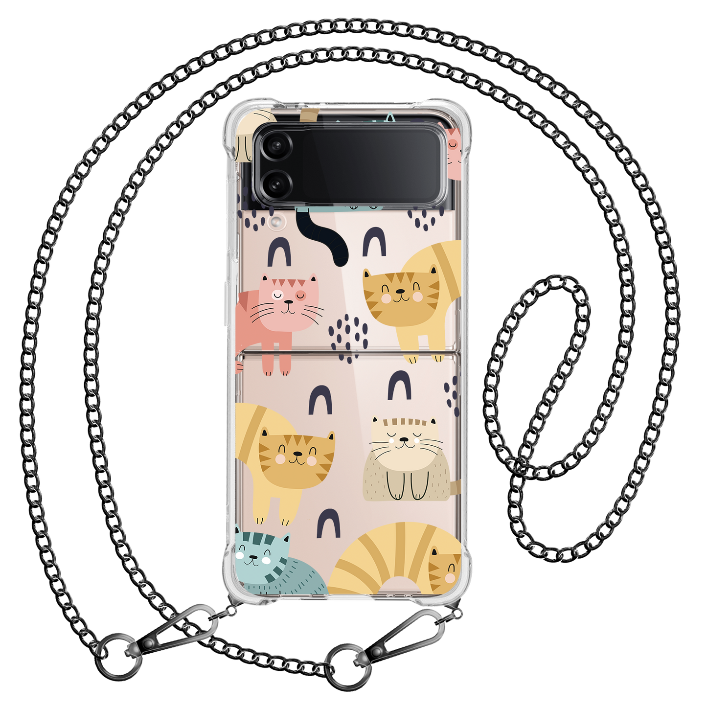 Android Flip / Fold Case - Rainbow Meow 1.0