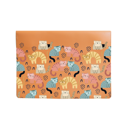 Vegan Leather Sleeve - Rainbow Meow