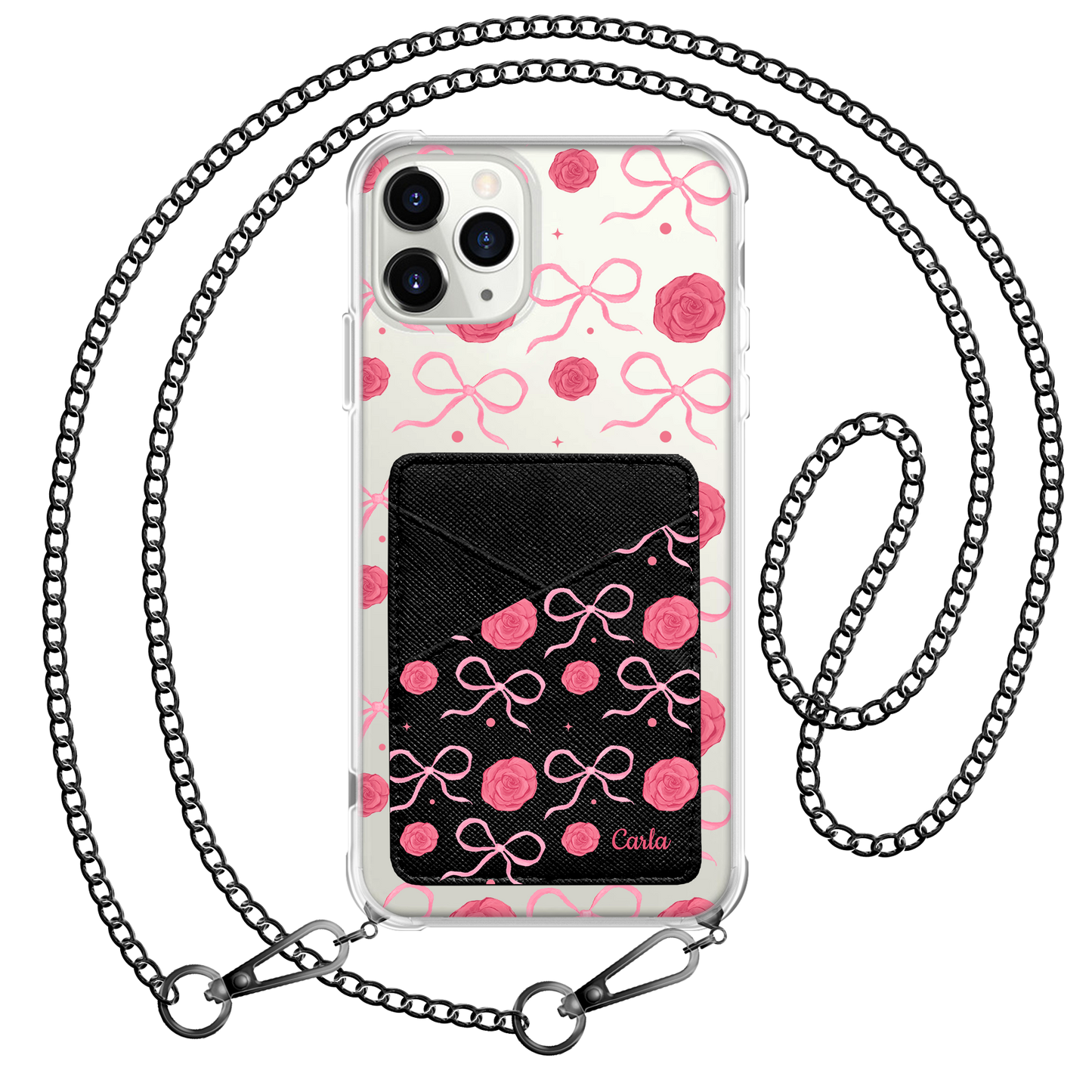 iPhone Phone Wallet Case - Coquette Rose