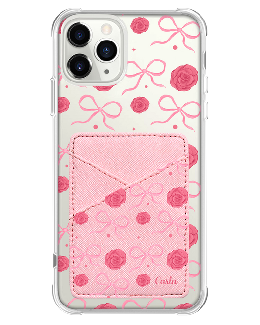 iPhone Phone Wallet Case - Coquette Rose