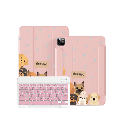 iPad / Android Tab Wireless Keyboard Flipcover - Ruff Family 1.0