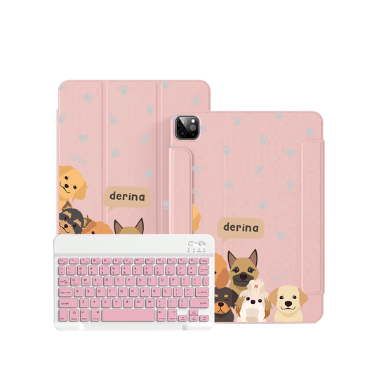 iPad / Android Tab Wireless Keyboard Flipcover - Ruff Family 1.0