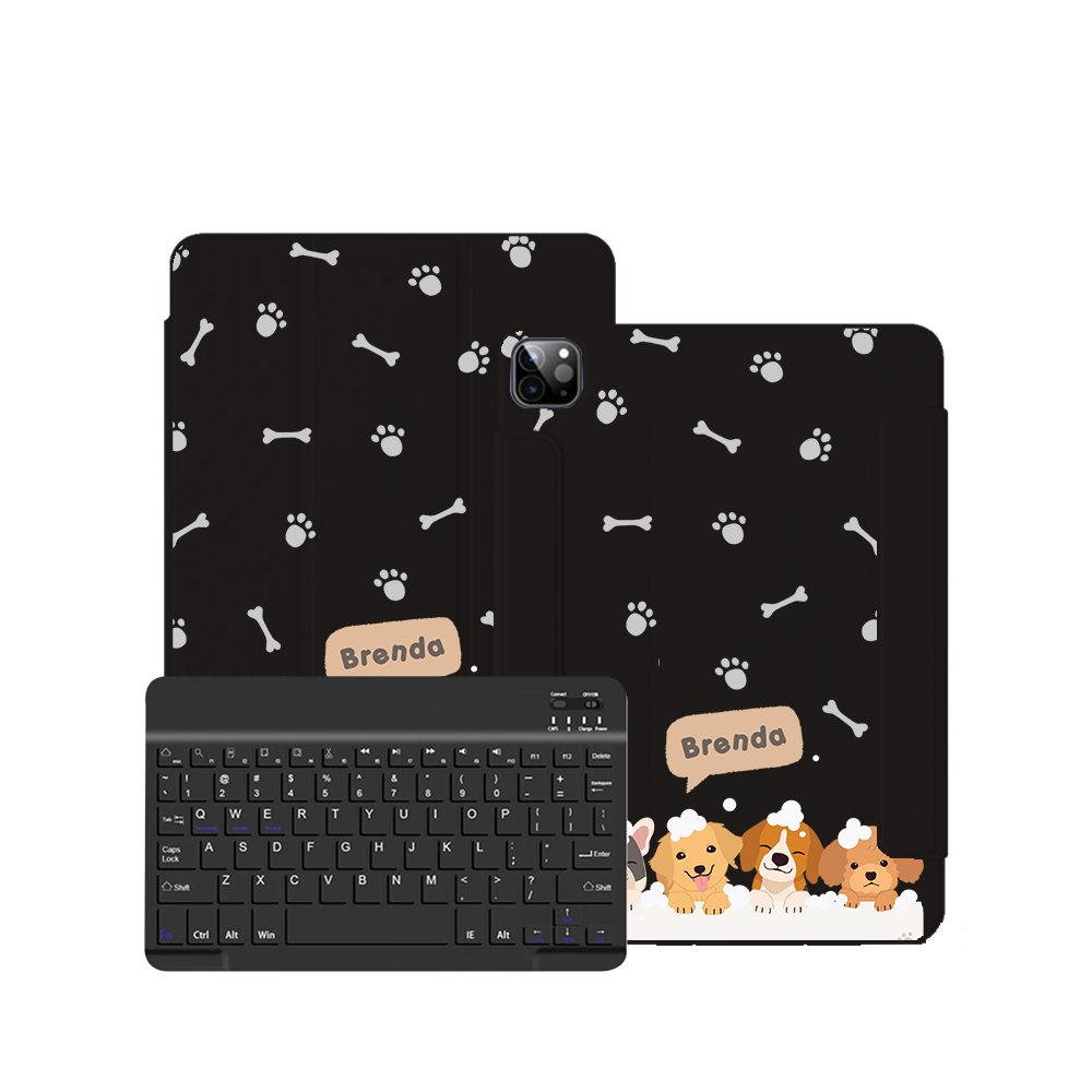 iPad / Android Tab Wireless Keyboard Flipcover - Ruff Family 2.0