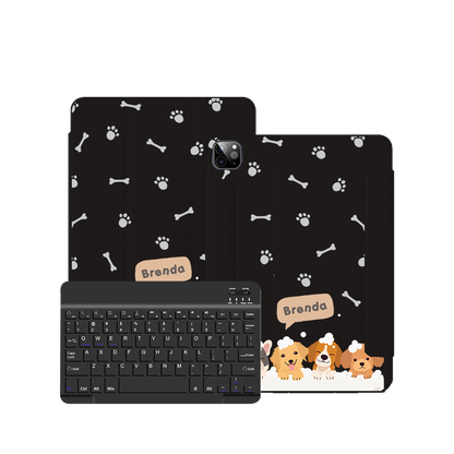 iPad / Android Tab Wireless Keyboard Flipcover - Ruff Family 2.0