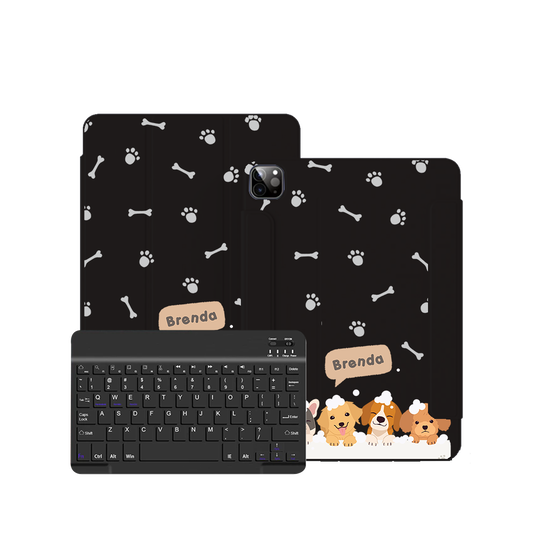 iPad / Android Tab Wireless Keyboard Flipcover - Ruff Family 2.0