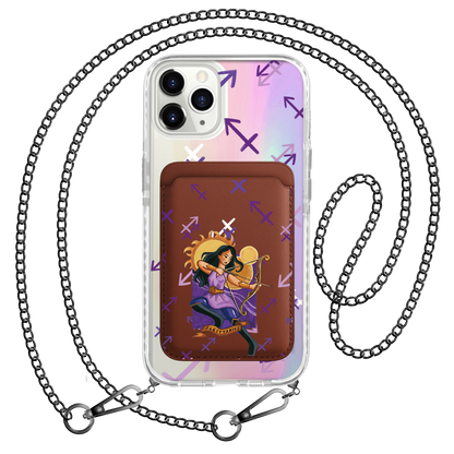 iPhone Magnetic Wallet Holo Case - Sagitarius