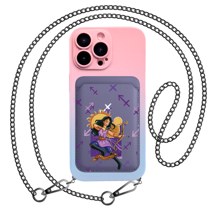 iPhone Magnetic Wallet Silicone Case - Sagitarius