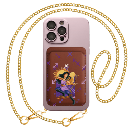 iPhone Magnetic Wallet Silicone Case - Sagitarius