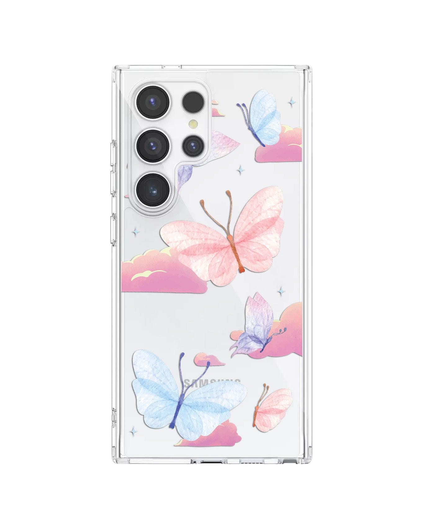 Android Rearguard Hybrid Case - Butterfly & Clouds