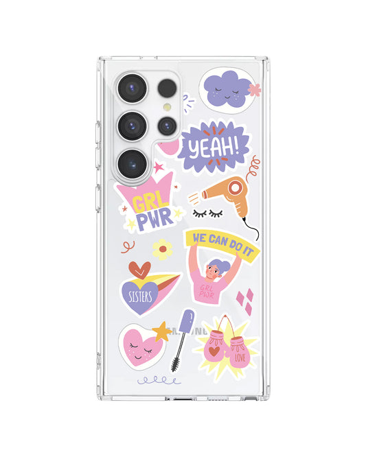 Android Rearguard Hybrid Case - Girl Power Sticker Pack