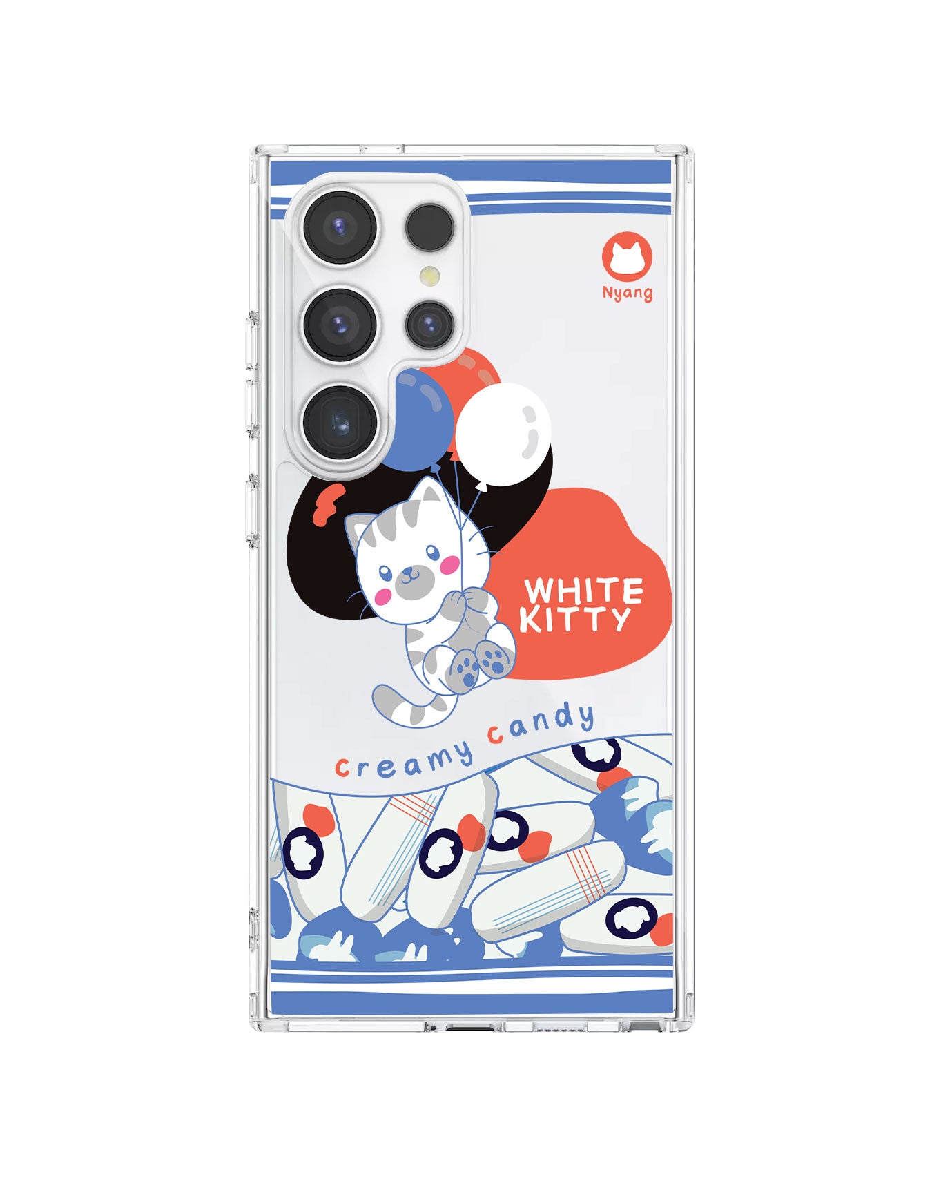 Android Rearguard Hybrid Case - White Kitty