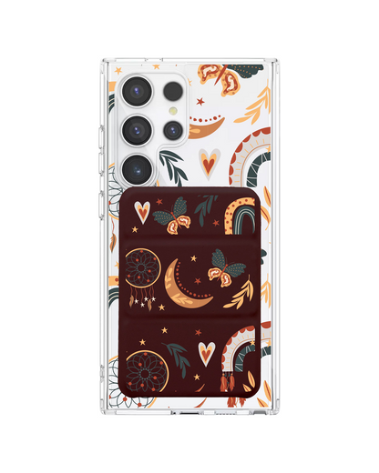 Android Magnetic Trifold Wallet Case - Boho 3.0