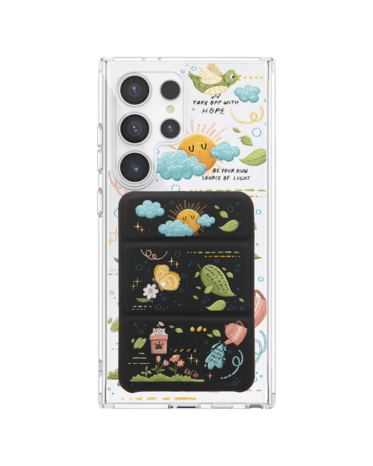 Android Magnetic Trifold Wallet Case - Growth