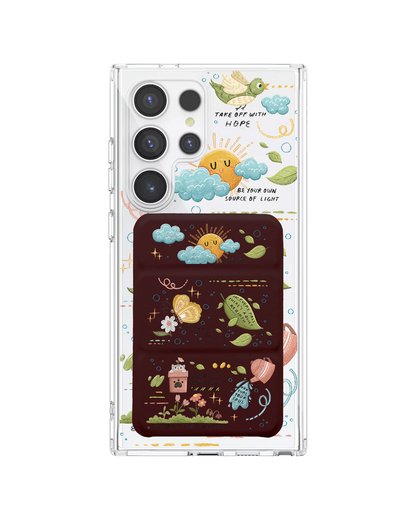Android Magnetic Trifold Wallet Case - Growth