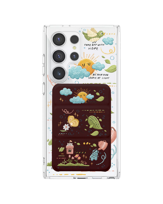 Android Magnetic Trifold Wallet Case - Growth
