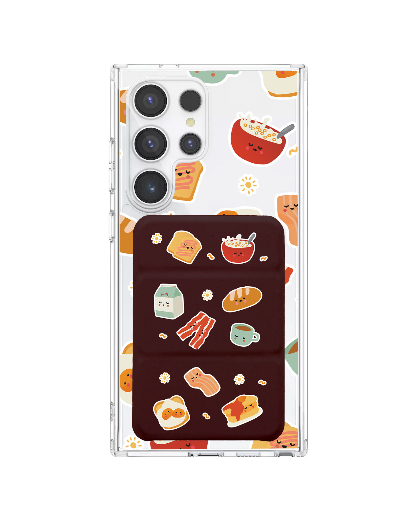 Android Magnetic Trifold Wallet Case - English Breakfast