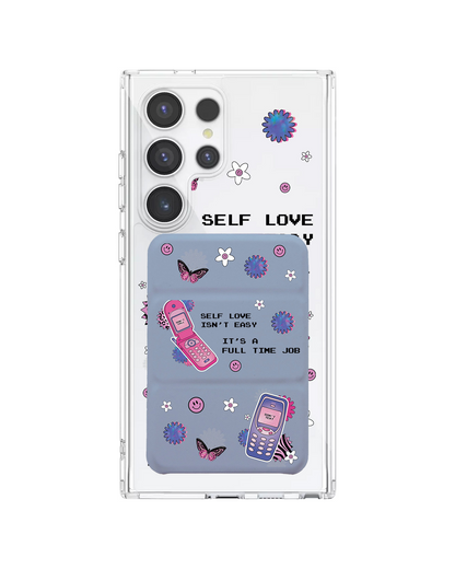Android Magnetic Trifold Wallet Case - Busy Love MySelf