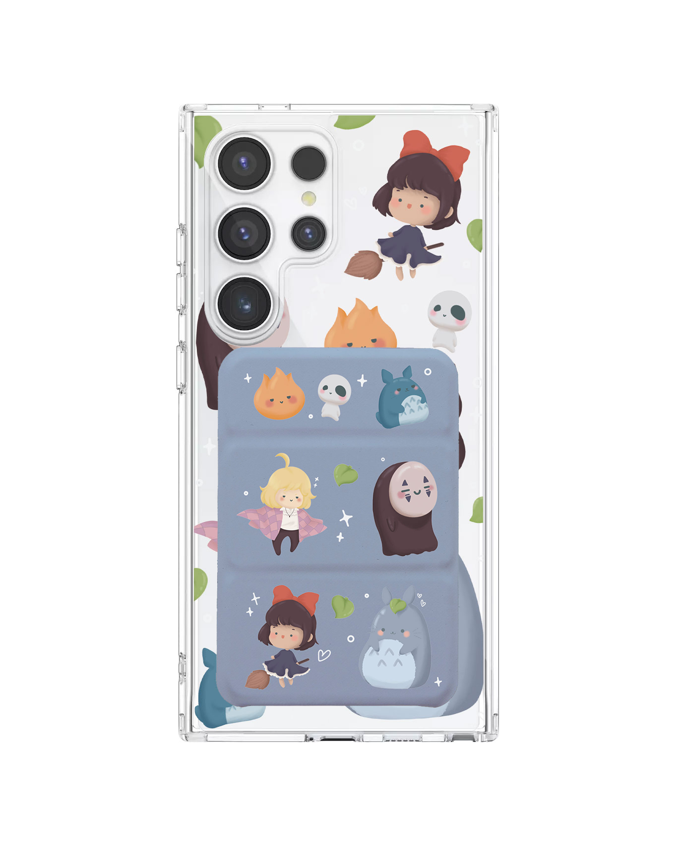 Android Magnetic Trifold Wallet Case - Ghibli