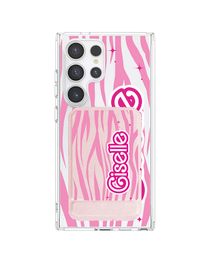 Android Magnetic Multifold Wallet - Barbie Zebra Pattern