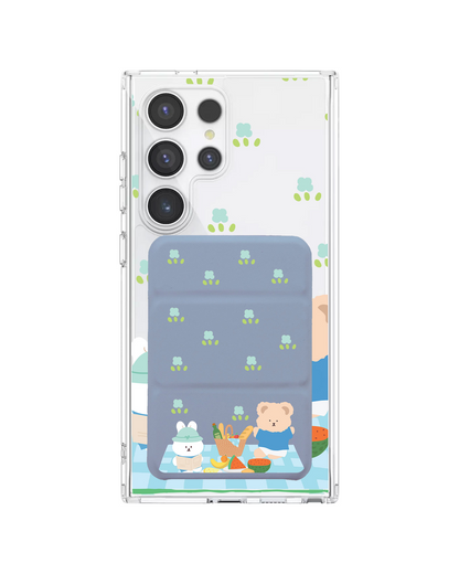Android Magnetic Trifold Wallet Case - Picnic Blue